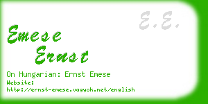 emese ernst business card